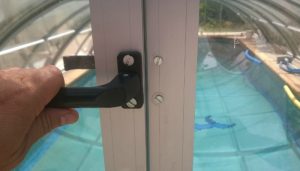 locked swimming pool enclosure