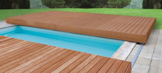 Wood sliding pool from opposite directions