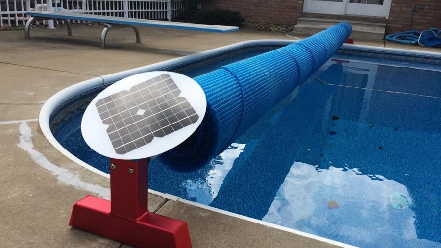 Roller automatic pool covers with solar