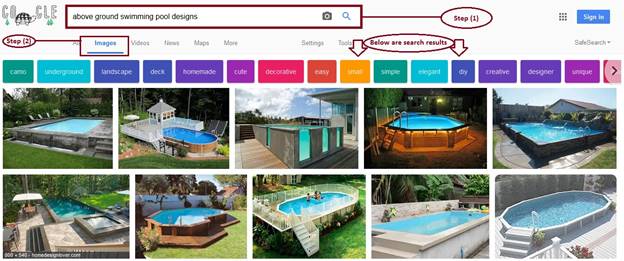 get above ground pool designs from Google search