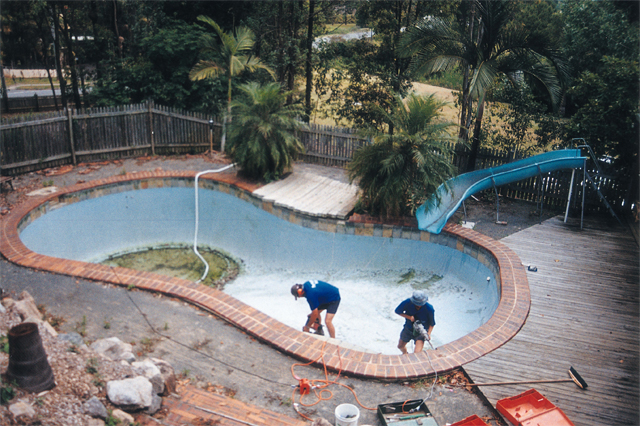 Swimming pool resurfacing