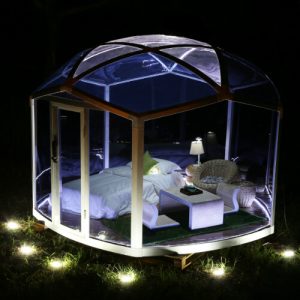 bubble room in the night